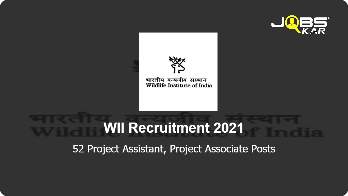WII Recruitment 2021: Apply Online for 52 Project Assistant, Project Associate Posts