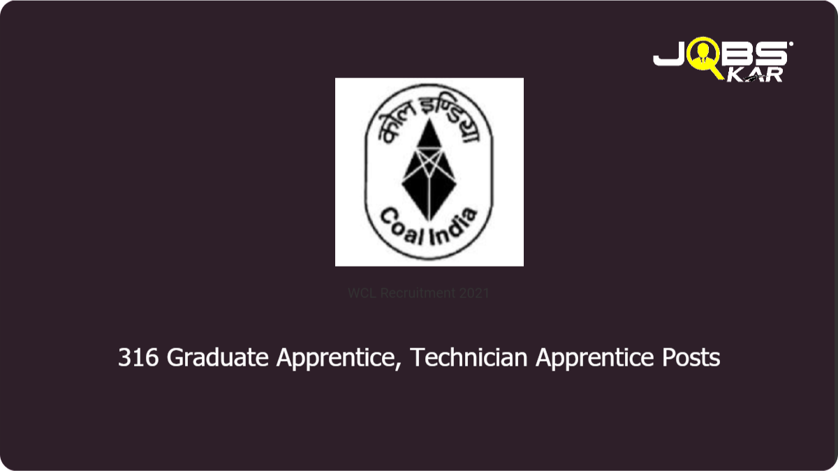 WCL Recruitment 2021: Apply Online for 316 Graduate Apprentice, Technician Apprentice Posts