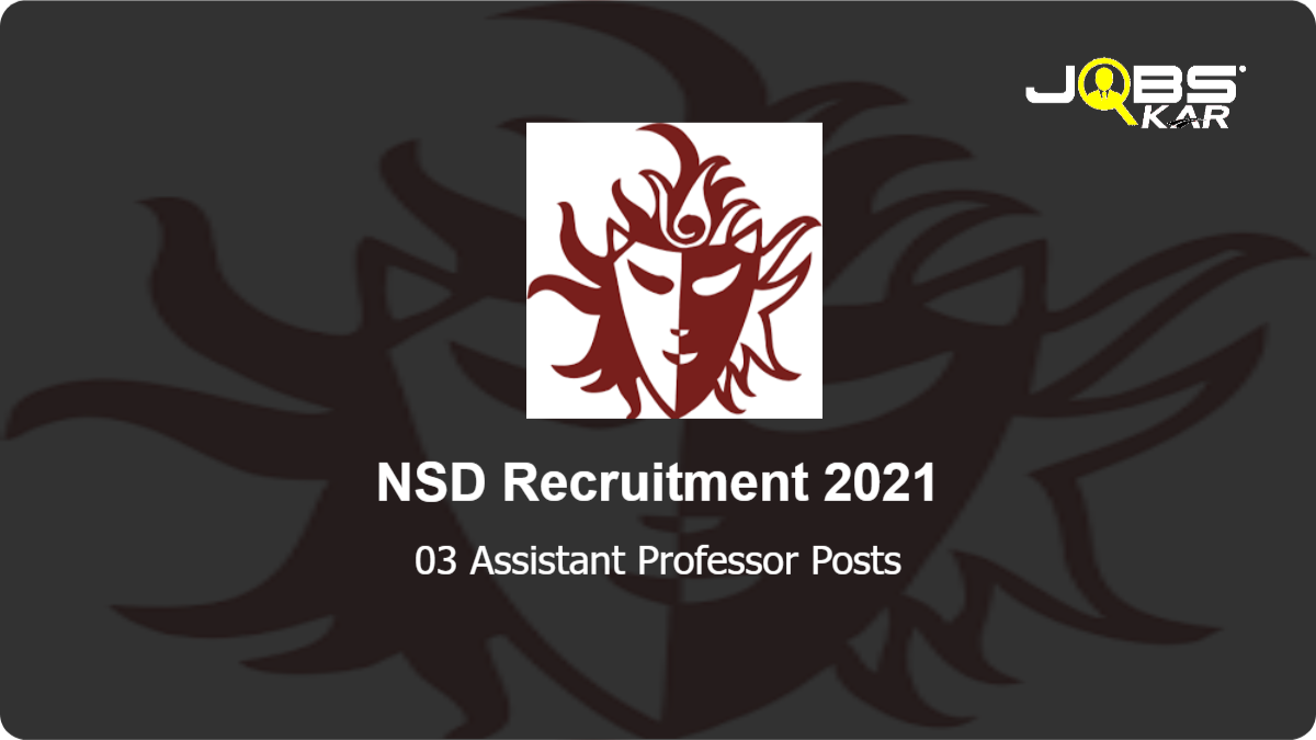 NSD Recruitment 2021: Apply Online for Assistant Professor Posts