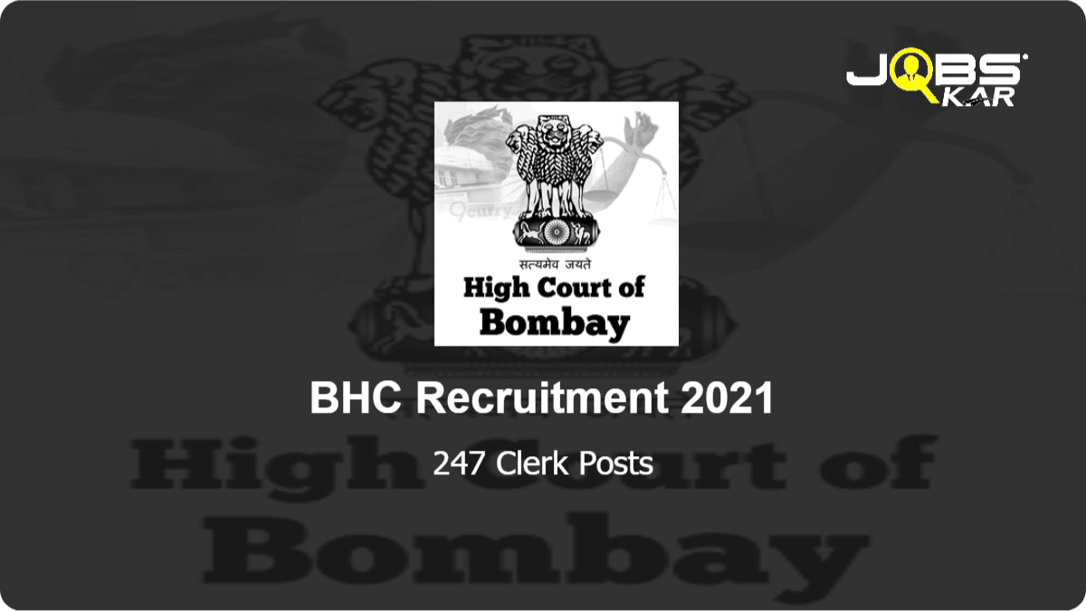 BHC Recruitment 2021: Apply Online for 247 Clerk Posts