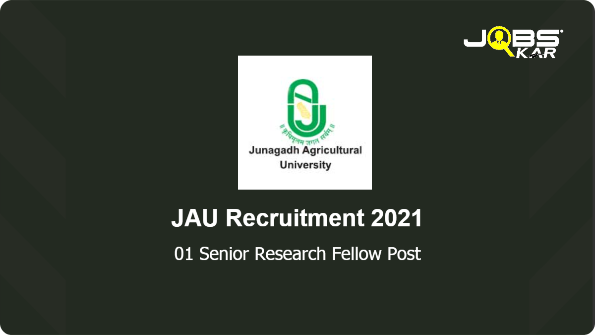 JAU Recruitment 2021: Apply Online for Senior Research Fellow Post