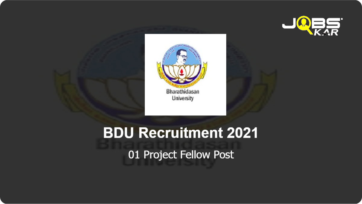 BDU Recruitment 2021: Apply Online for Project Fellow Post