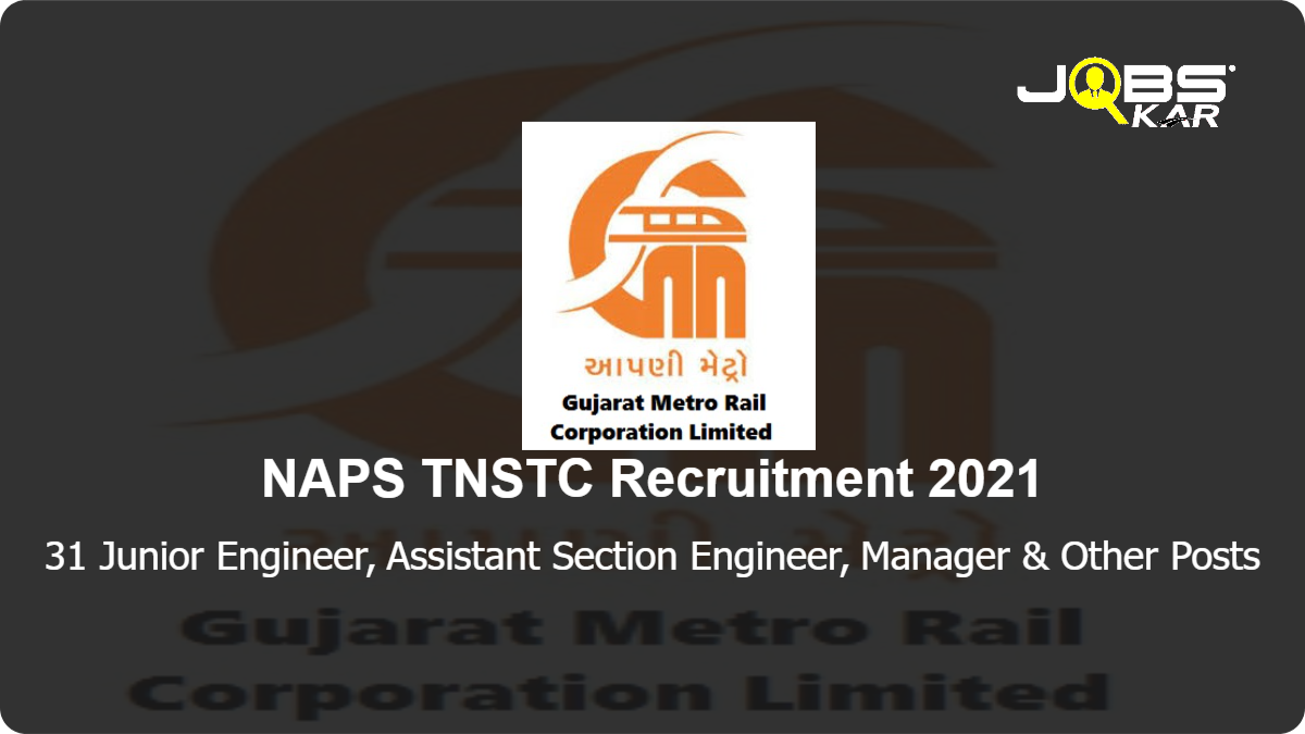 GMRC Recruitment 2021: Apply Online for 31 Junior Engineer, Assistant Section Engineer, Manager, Assistant Manager, Joint General Manager, Deputy General Manager, Section Engineer, Senior Section Engineer, Maintainer Posts