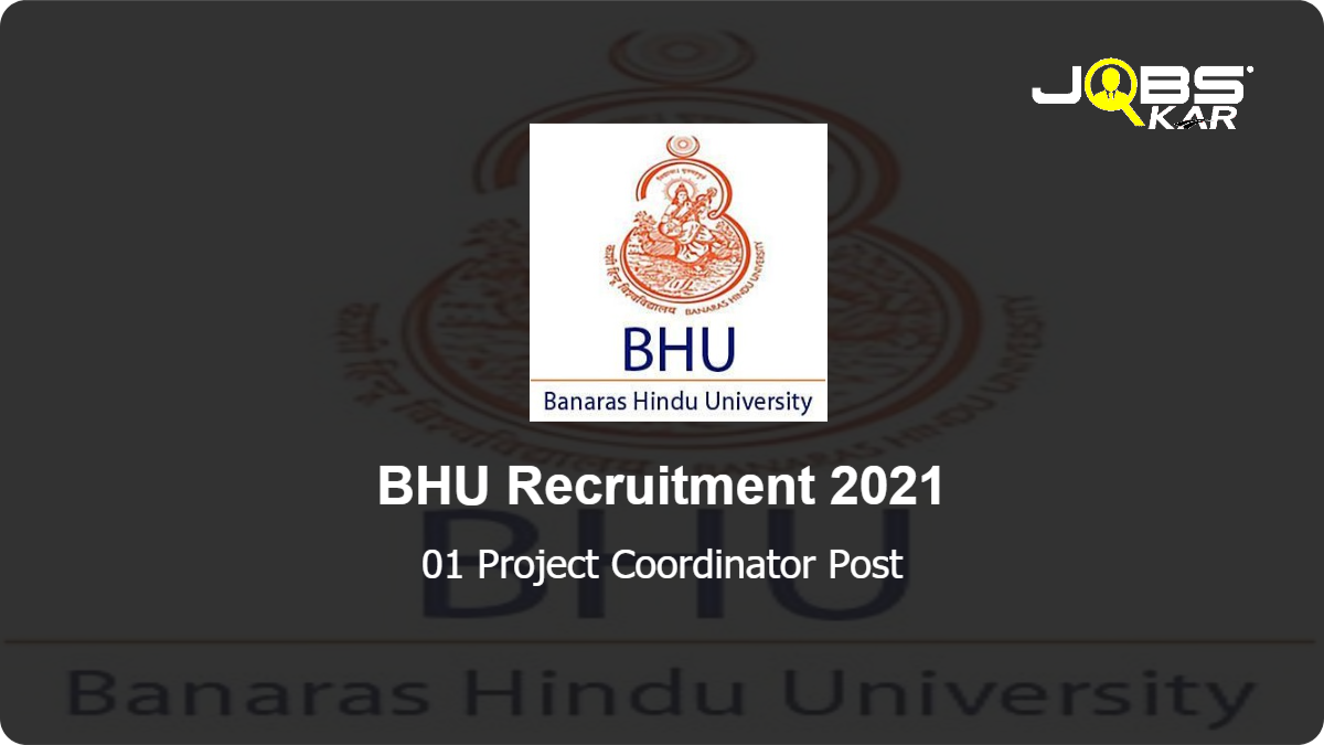 BHU Recruitment 2021: Walk in for Project Coordinator Post