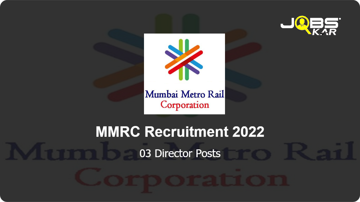 MMRC Recruitment 2022: Apply Online for Director Posts