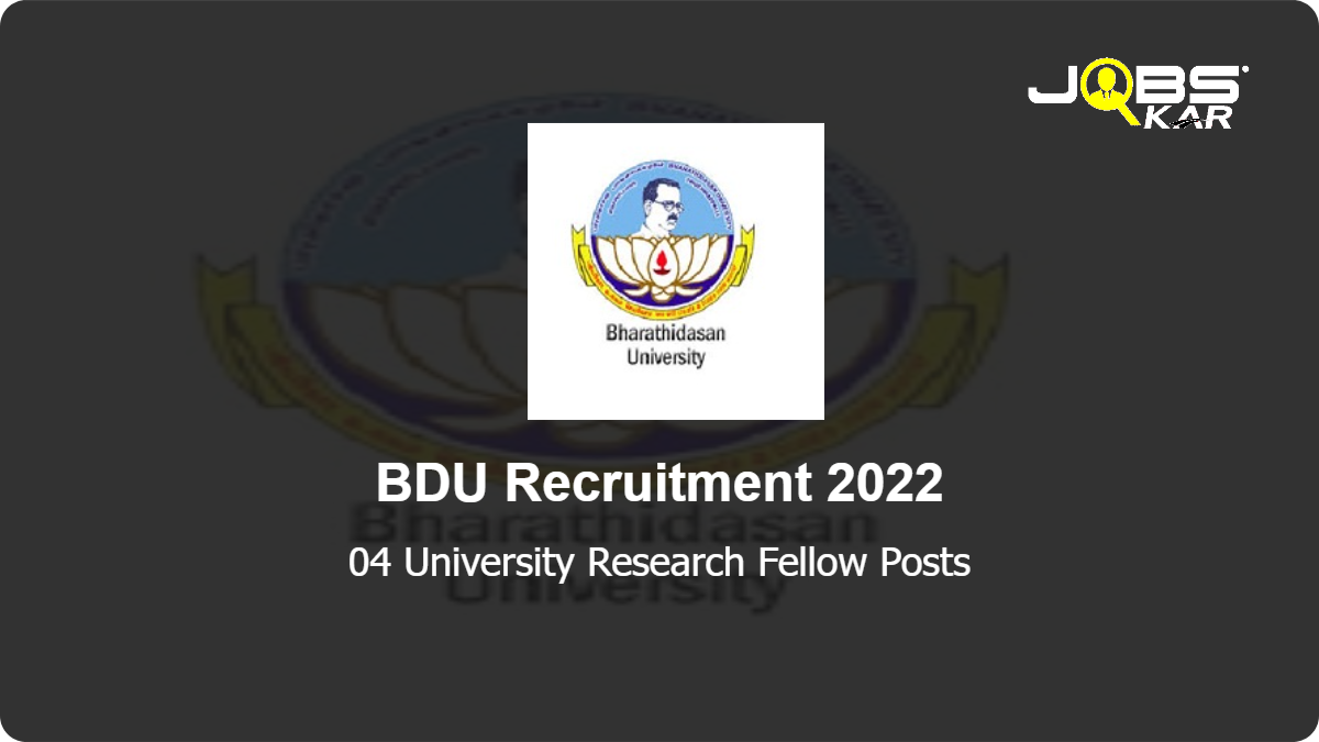 BDU Recruitment 2022: Apply for University Research Fellow Posts