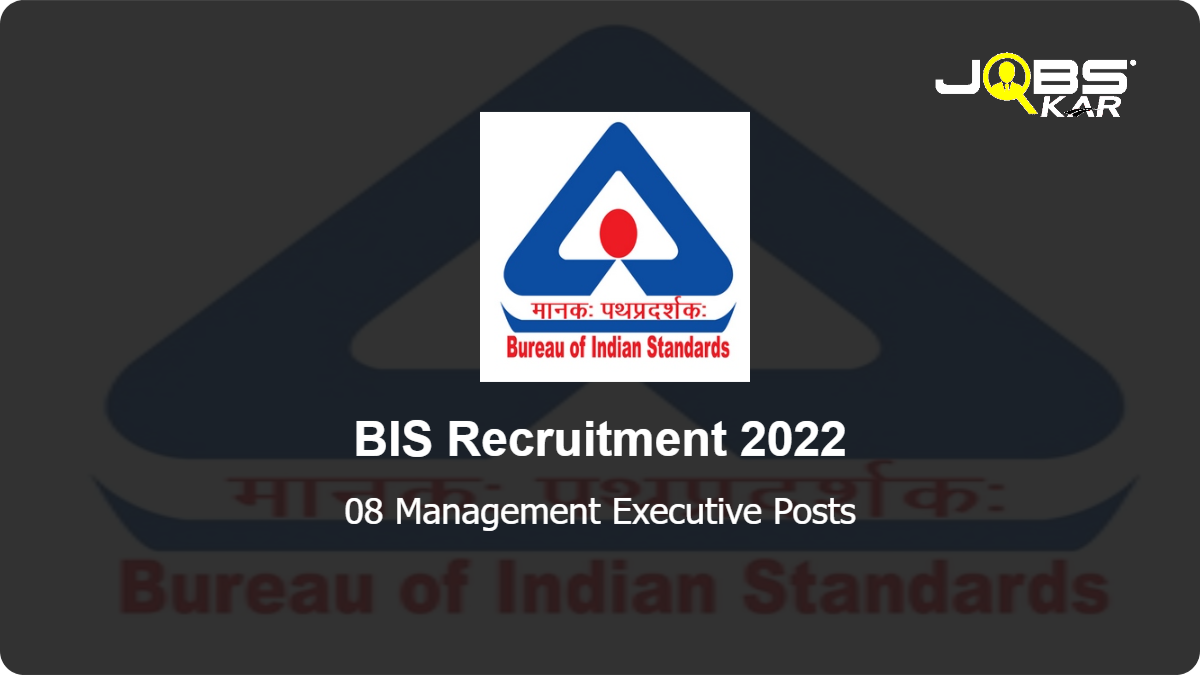 BIS Recruitment 2022: Apply Online for 08 Management Executive Posts