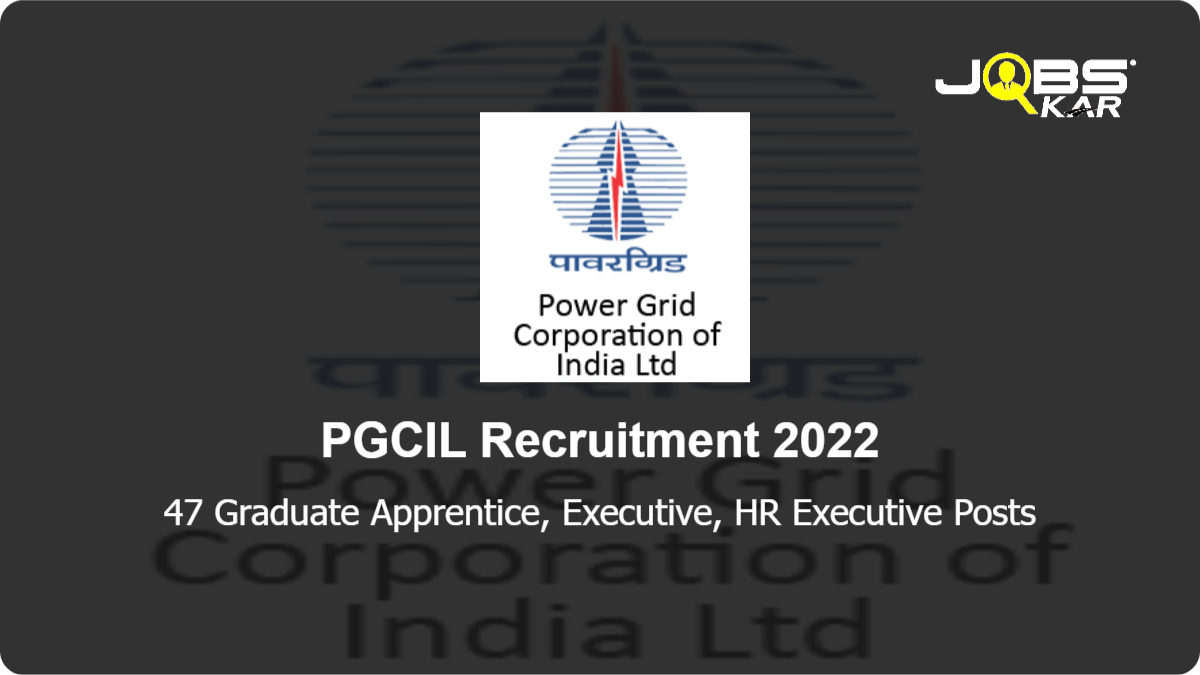 PGCIL Recruitment 2022: Apply Online for 47 Graduate Apprentice, Executive, HR Executive Posts