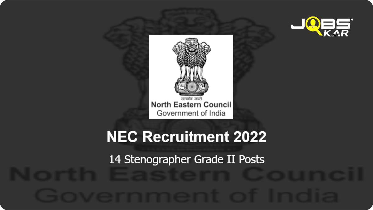 NEC Recruitment 2022: Apply for 14 Stenographer Grade II Posts