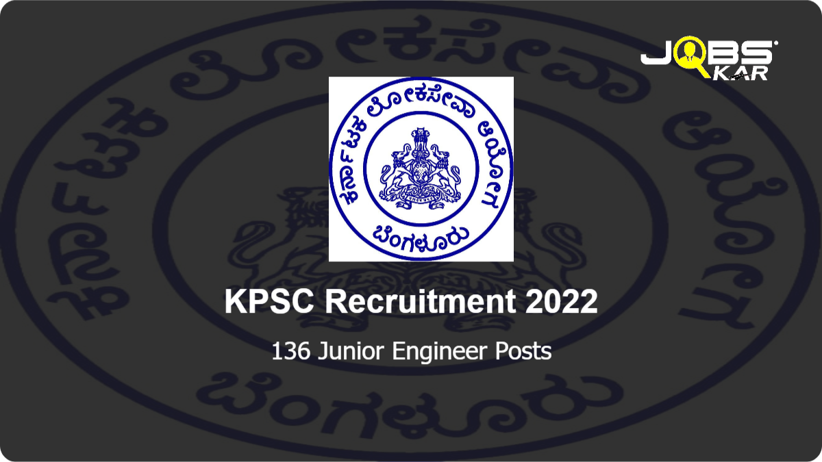 KPSC Recruitment 2022: Apply Online for 136 Junior Engineer Posts