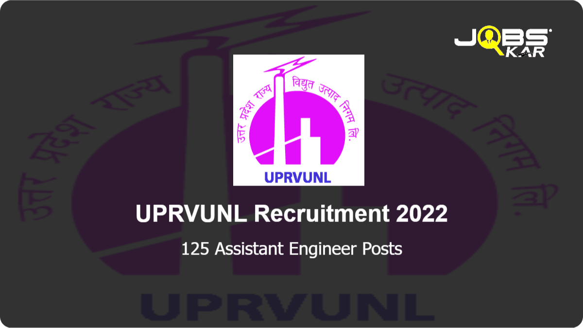 UPRVUNL Recruitment 2022: Apply Online for 125 Assistant Engineer Posts