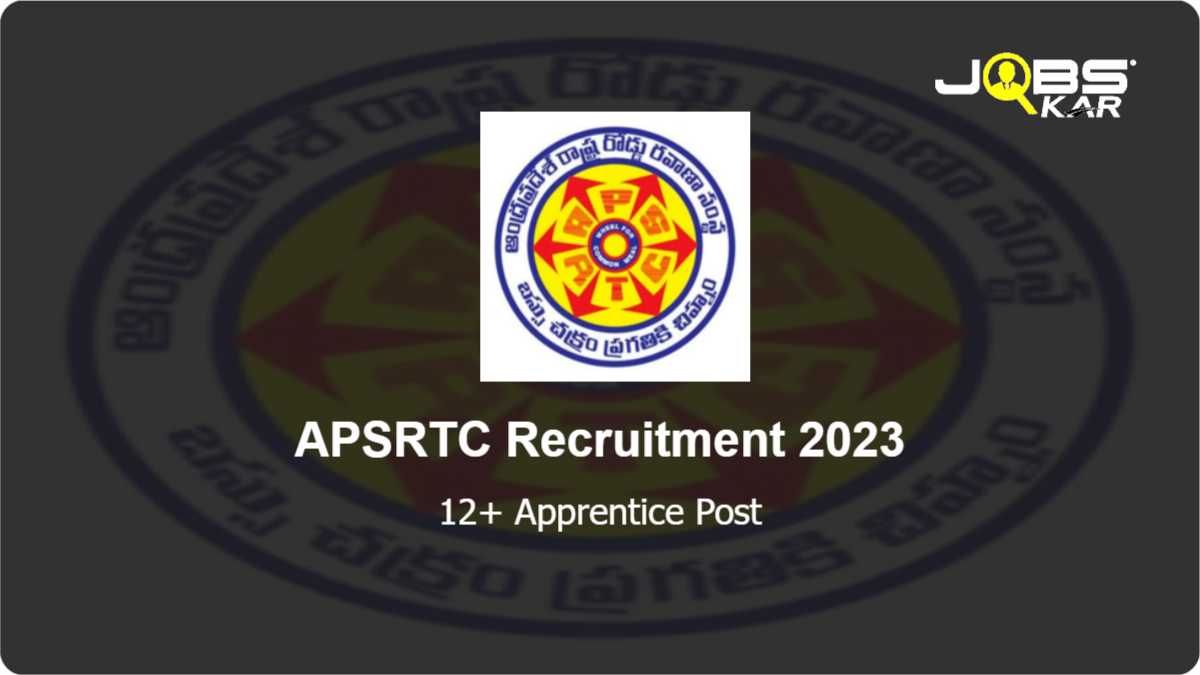 APSRTC Recruitment 2023: Apply Online for Various Apprentice Posts