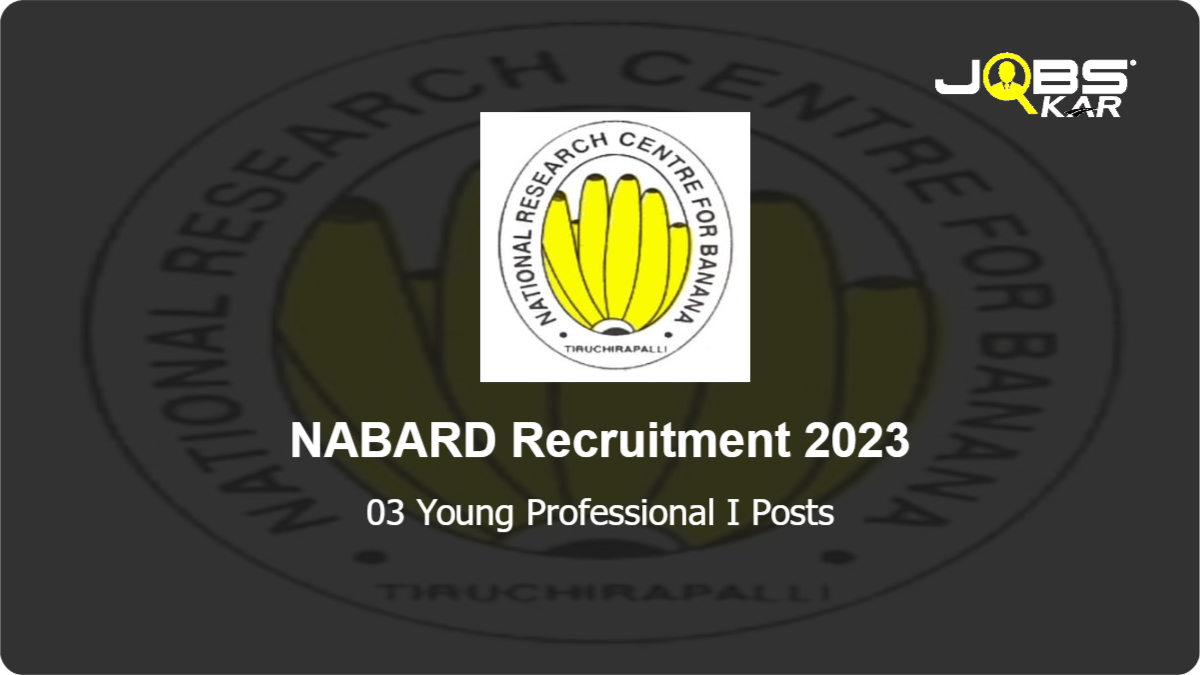 NRCB Recruitment 2023: Apply Online for 03 Young Professional I Posts