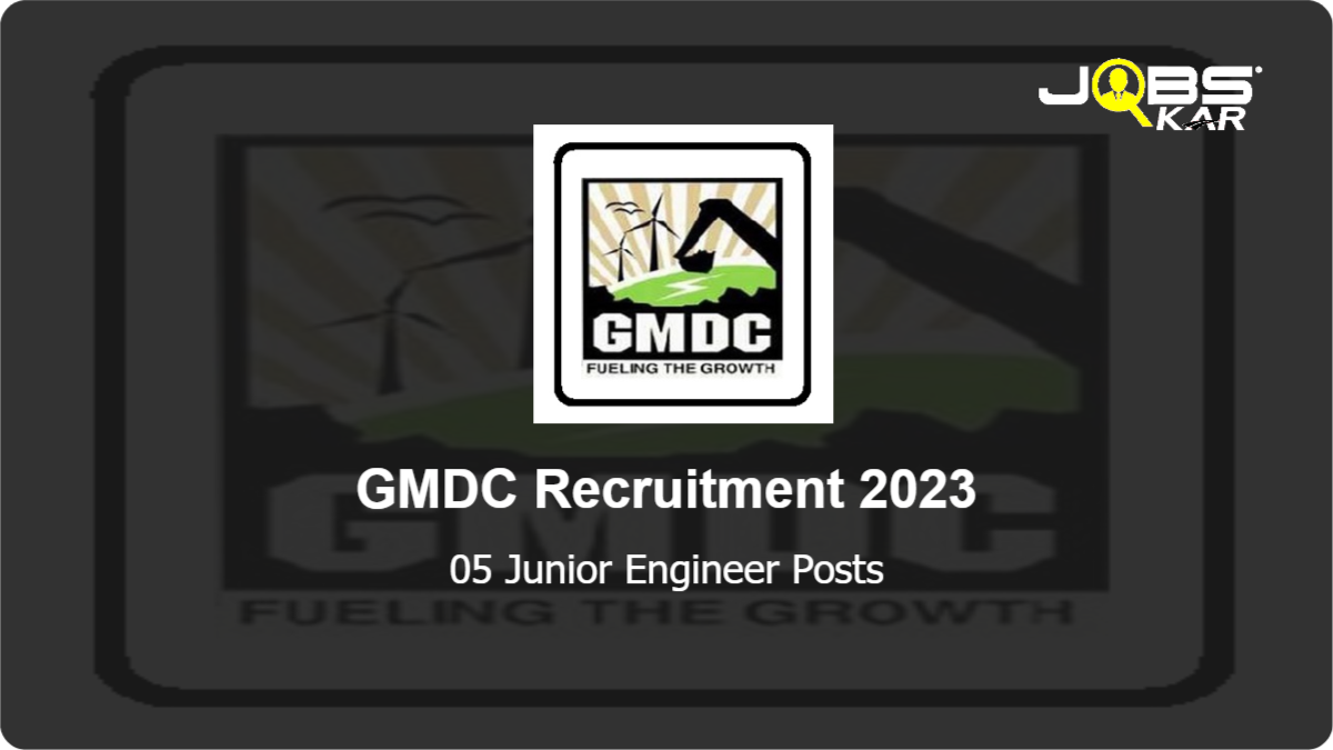 GMDC Recruitment 2023: Apply for 05 Junior Engineer Posts