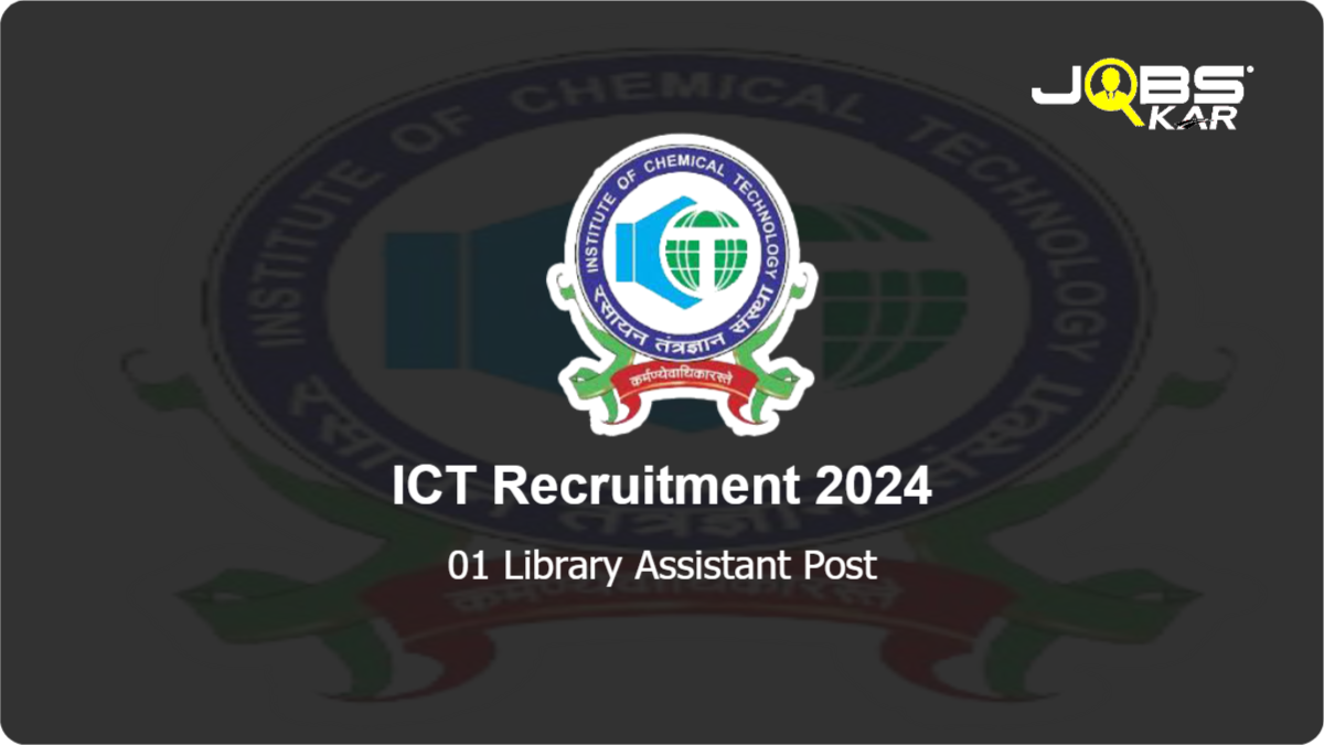 ICT Recruitment 2024: Apply for Library Assistant Post