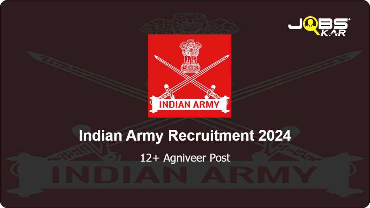 Indian Army Recruitment 2024: Apply Online for Various Agniveer Posts